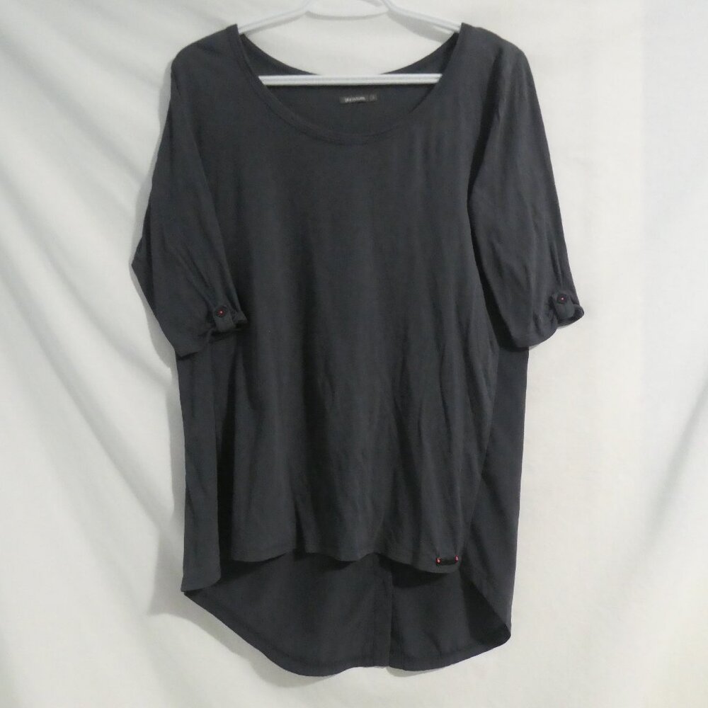 GSUS SINDUSTRIES | large | Unique Casual Grey Shirt With Round Neckline